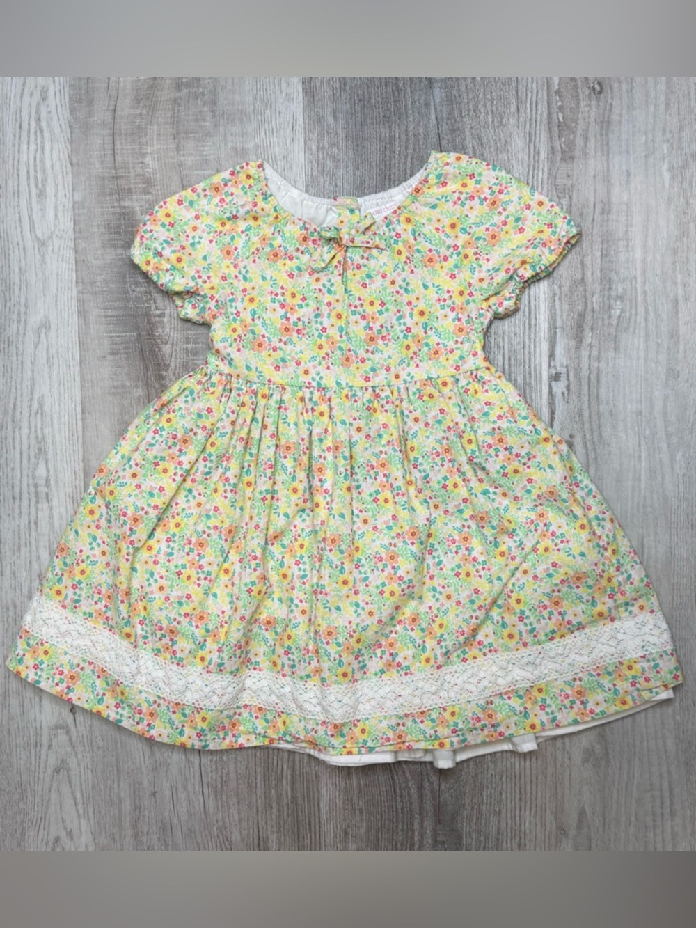 Shabby Chic Floral Delight Kids Dress Girls Size 5T Cottagecore Croquet